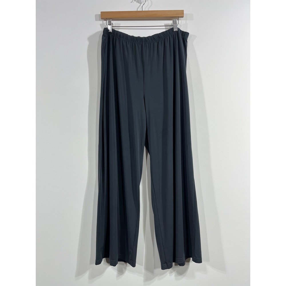 Bob Mackie Wearable Art Lagenlook Wide Leg Elastic Waist Pants Womens 1XP Boho